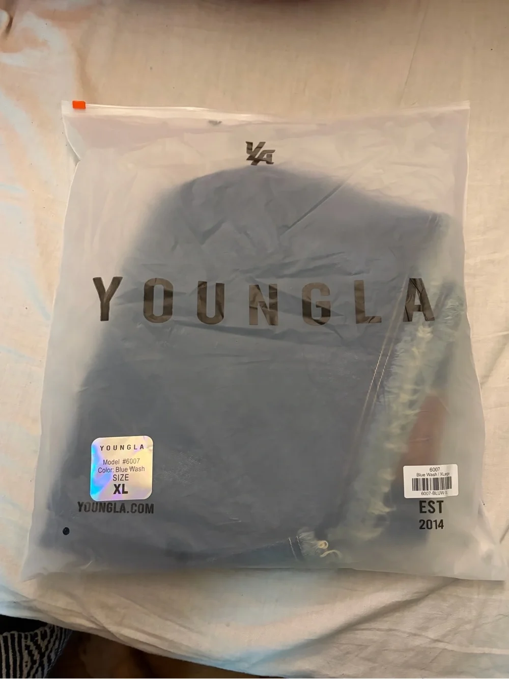 Young LA gangsta jorts Denim Flame Graphic Shorts - Dark Wash